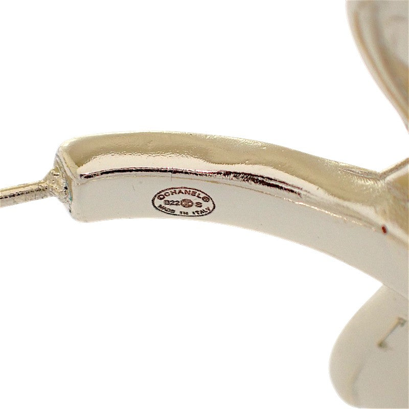 シャネル CHANEL リボン フープ ココマーク ピアス メタル レディース【中古】【ABランク】