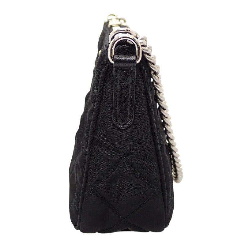 プラダ PRADA キルティングナイロンミニ 1BH026 2WAYバッグ Re-Nylon ブラック シルバー金具【中古】【Aランク】
