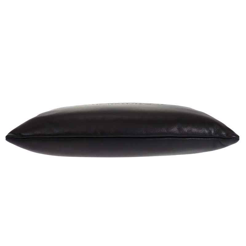 サンローラン SAINT LAURENT ラージパフィーポーチ セカンドバッグ 779512 クラッチバッグ ラムスキン ブラック シルバー金具 レディース メンズ【中古】【Aランク】
