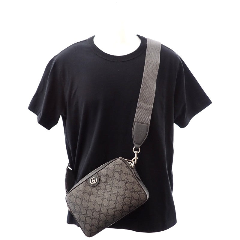 グッチ GUCCI オフィディア スモール クロスボディバッグ 699439 ボディバッグ ショルダーバッグ セカンドバッグ GGキャンバス グレー メンズ レディース【中古】【ABランク】