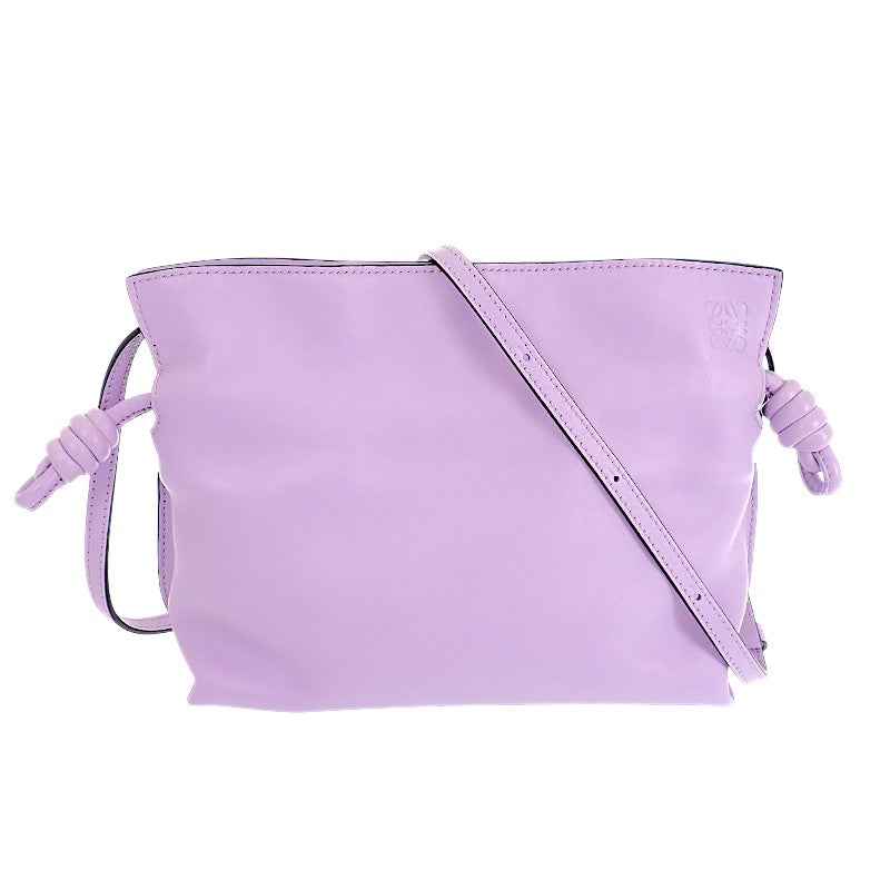 ロエベ LOEWE フラメンコクラッチ ミニ A411FC2X73 2WAYバッグ ショルダーバッグ ナッパカーフスキン パープル シルバー金具 レディース【中古】【Aランク】
