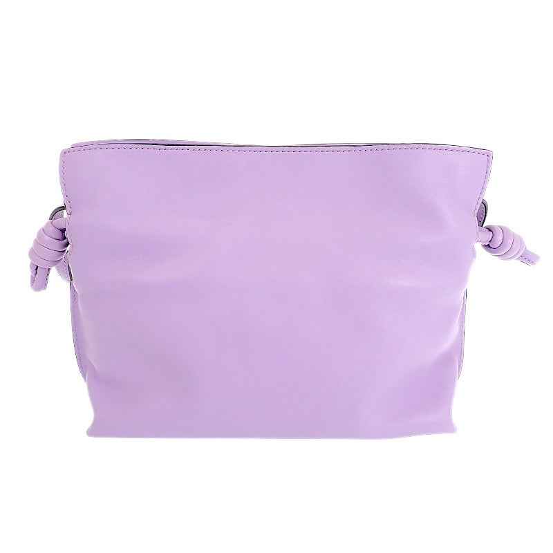 ロエベ LOEWE フラメンコクラッチ ミニ A411FC2X73 2WAYバッグ ショルダーバッグ ナッパカーフスキン パープル シルバー金具 レディース【中古】【Aランク】