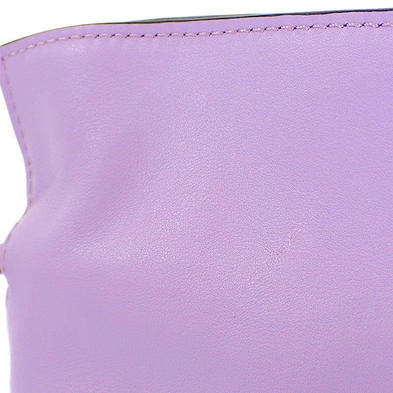 ロエベ LOEWE フラメンコクラッチ ミニ A411FC2X73 2WAYバッグ ショルダーバッグ ナッパカーフスキン パープル シルバー金具 レディース【中古】【Aランク】