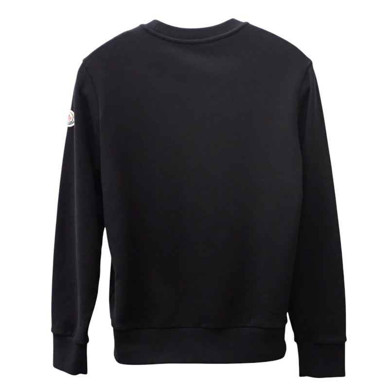 モンクレール MONCLER クルーネック M K10918G00033_89AUJ スウェット コットン ブラック メンズ レディース【中古】【ABランク】