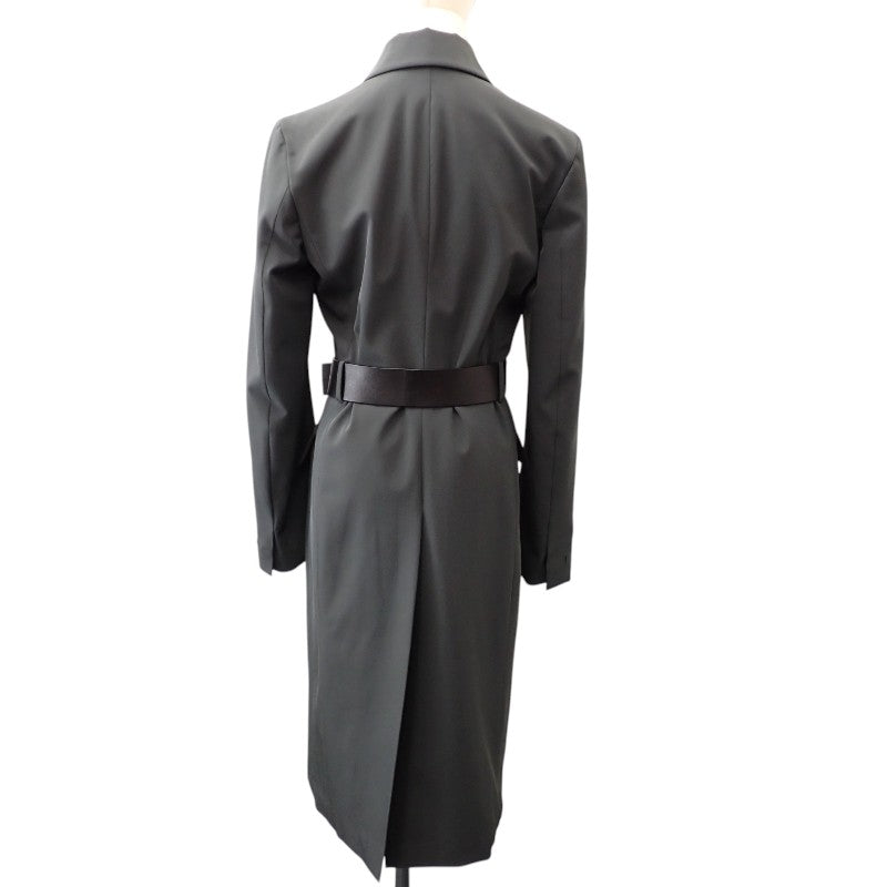 プラダ PRADA ヴィンテージ 42 ステンカラーコート ポリエステル グレー レディース【中古】【ABランク】