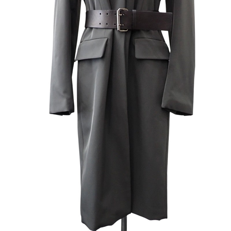 プラダ PRADA ヴィンテージ 42 ステンカラーコート ポリエステル グレー レディース【中古】【ABランク】
