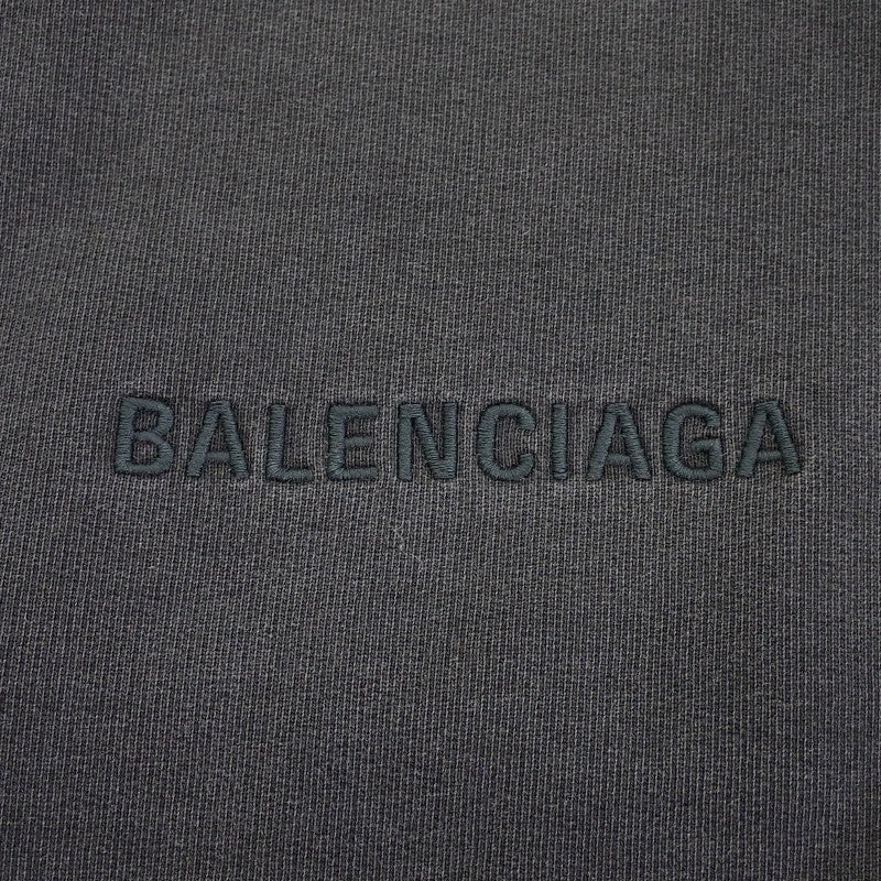 バレンシアガ BALENCIAGA PARIS LIBERTY オーバーサイズ フーディ プルオーバー 24AW 1 739024 TQVS1 1083 パーカー コットン ブラック メンズ レディース【中古】【ABランク】