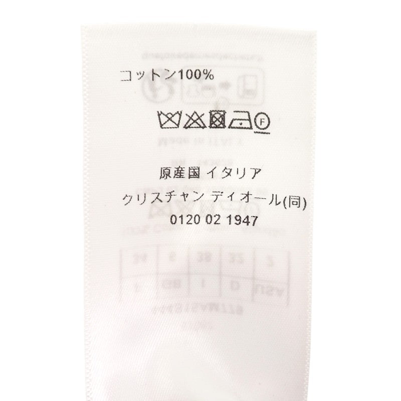 ディオール Dior ディオリビエラ ショートスリーブ 38 444S15AM779 ニット コットン アイボリー ネイビーブルー レディース【中古】【Aランク】