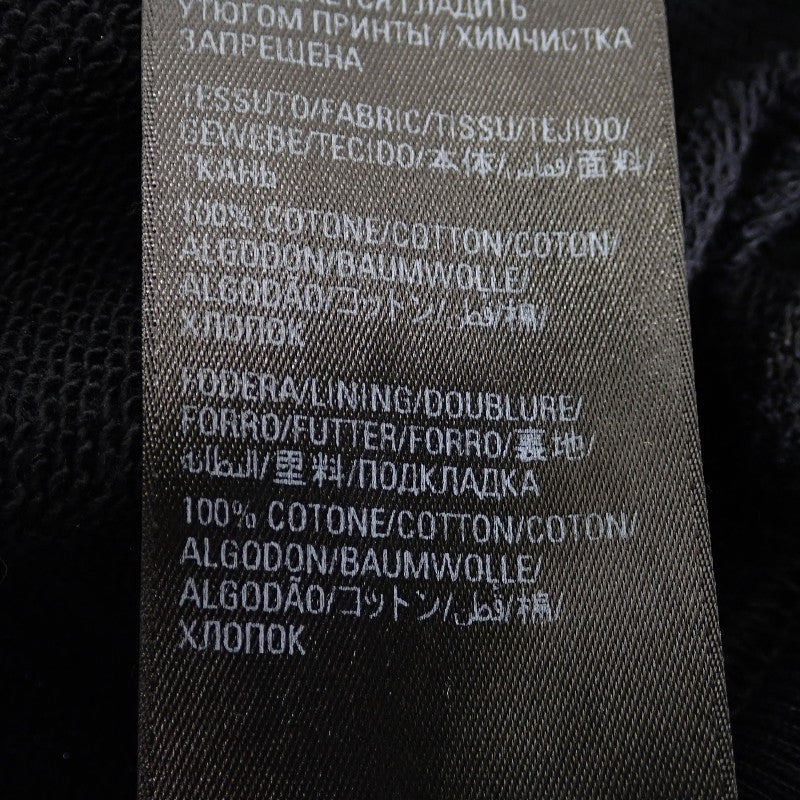 バレンシアガ BALENCIAGA オーバーサイズ フーディ プルオーバー DESTROYED LOGO PRINT HOODIE XXS 729361 TNVL2 1070 パーカー コットン ブラック メンズ レディース【中古】【ABランク】
