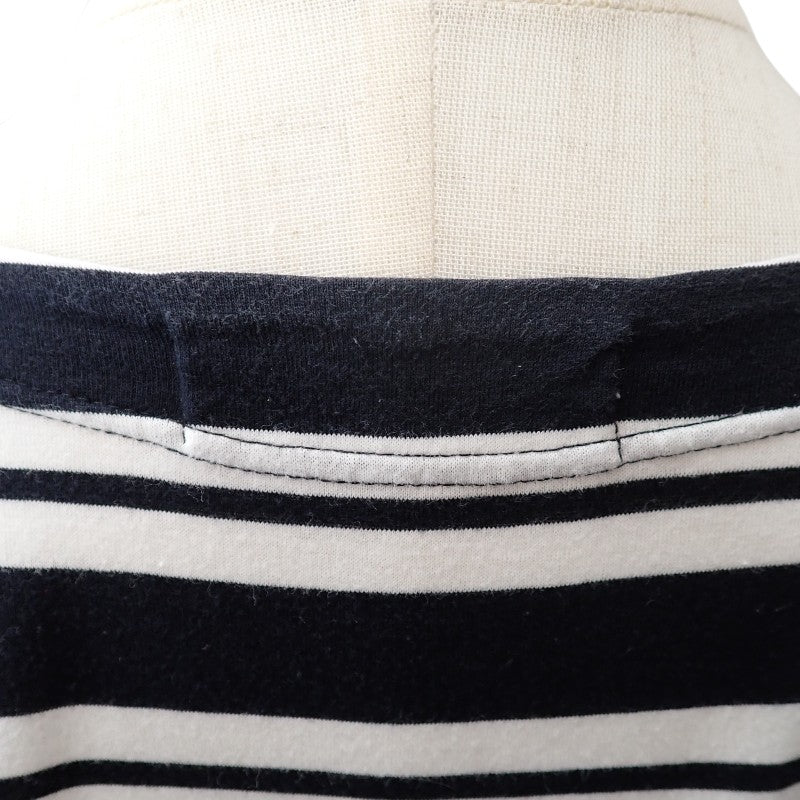 ディオール Dior MONSIEUR ボーダー M MS8099 半袖Tシャツ コットン ブラック ホワイト メンズ レディース【中古】【ABランク】
