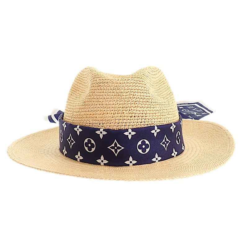ルイヴィトン LOUIS VUITTON フェドラ・LV サマー スターダスト M77784 ハット シルク パナマ レディース【中古】【ABランク】