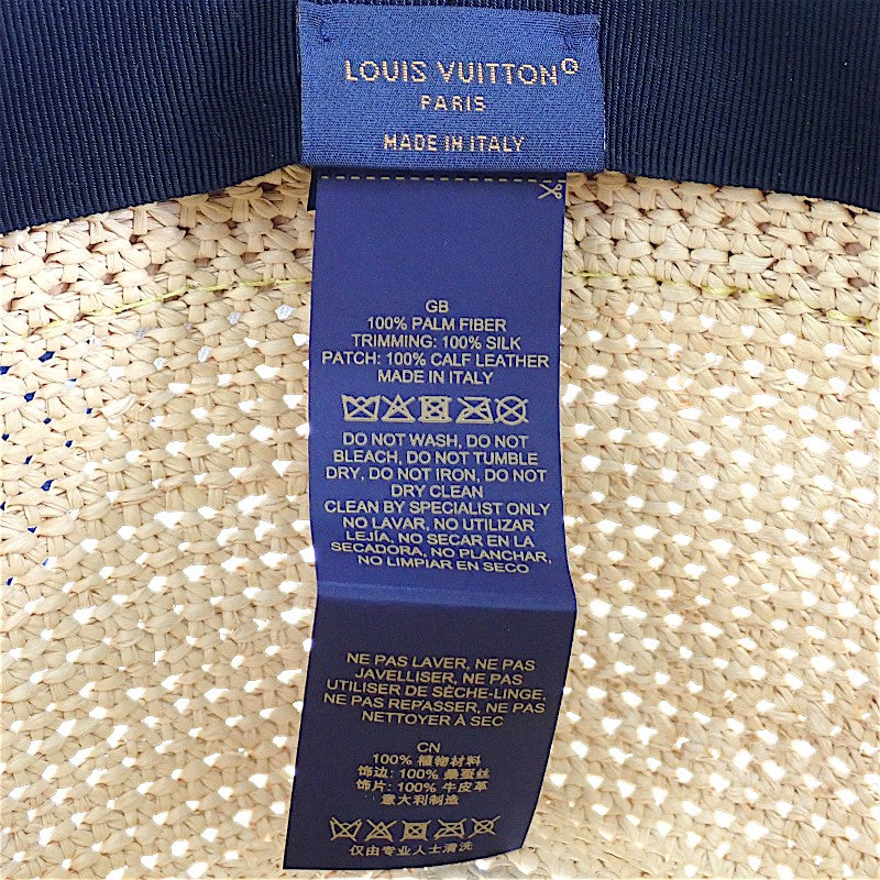 ルイヴィトン LOUIS VUITTON フェドラ・LV サマー スターダスト M77784 ハット シルク パナマ レディース【中古】【ABランク】