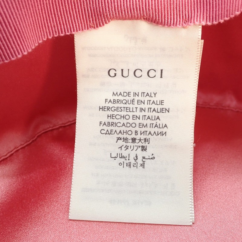 グッチ GUCCI BEE パピエハット ラメファブリック M 4546673HA288060 ハット ストロー ゴールド ブラック レディース【中古】【Aランク】