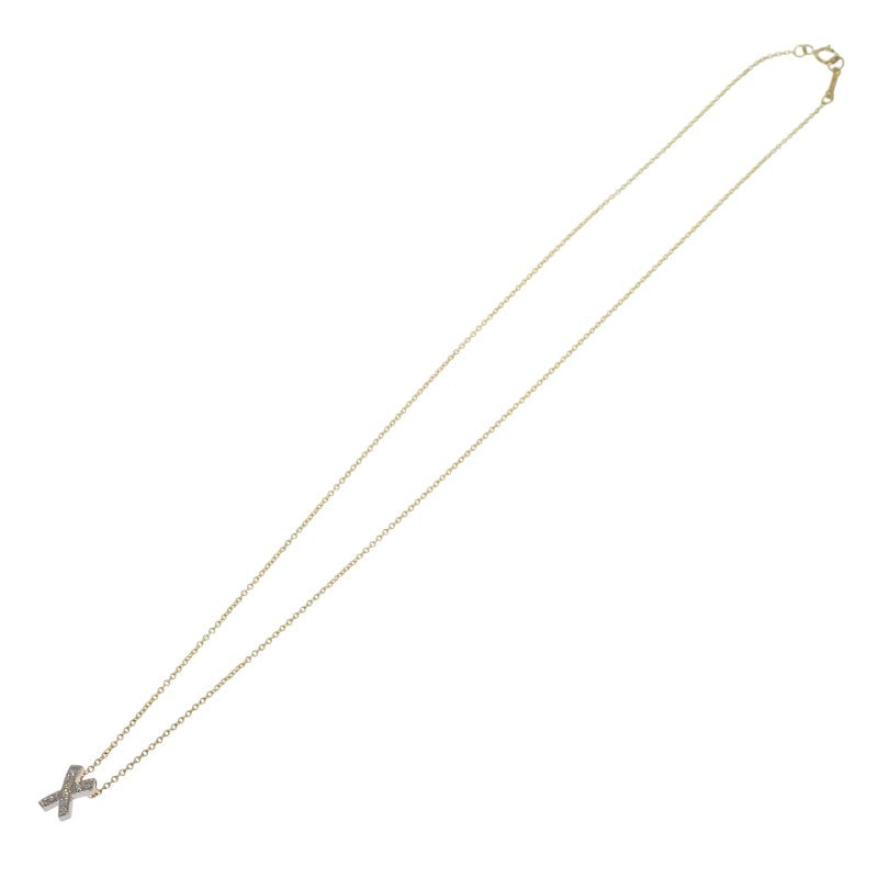 ティファニー TIFFANY&Co. パロマ・ピカソ キス クロス ネックレス K18イエローゴールド Pt950プラチナ ダイヤモンド レディース【中古】【Aランク】