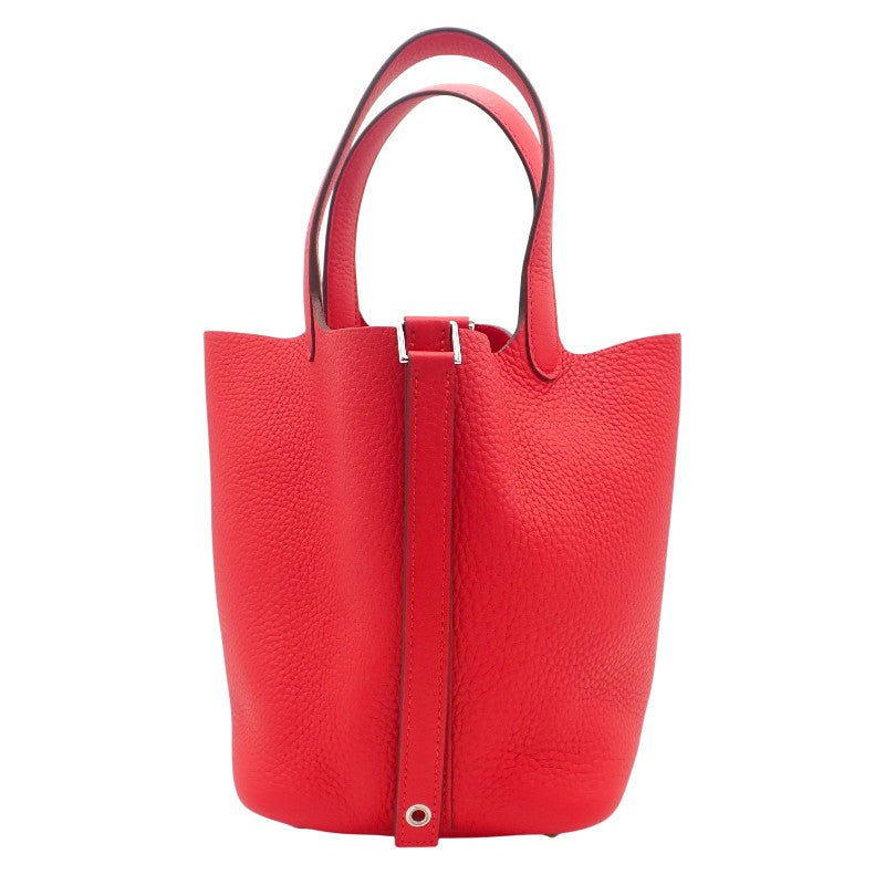 エルメス HERMES ピコタンロック PM K刻印 H056289CKO5 ハンドバッグ トリヨンクレマンス ルージュラデュー シルバー金具 レディース【中古】【Aランク】