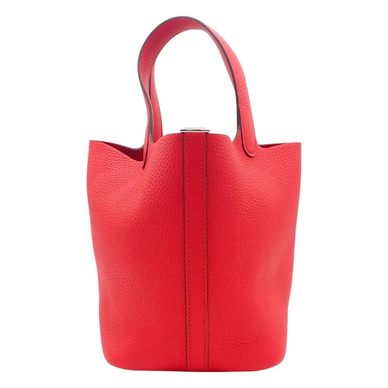エルメス HERMES ピコタンロック PM K刻印 H056289CKO5 ハンドバッグ トリヨンクレマンス ルージュラデュー シルバー金具 レディース【中古】【Aランク】