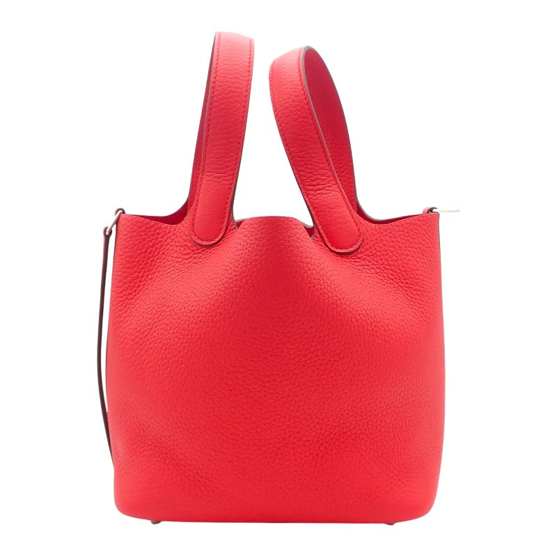 エルメス HERMES ピコタンロック PM K刻印 H056289CKO5 ハンドバッグ トリヨンクレマンス ルージュラデュー シルバー金具 レディース【中古】【Aランク】