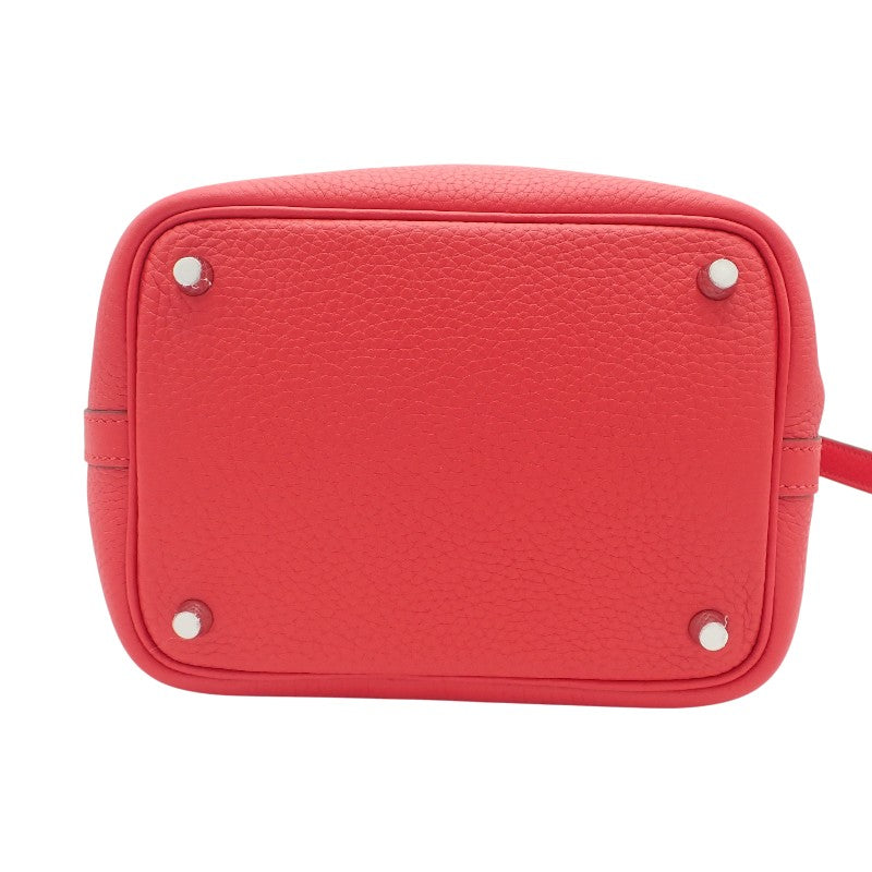 エルメス HERMES ピコタンロック PM K刻印 H056289CKO5 ハンドバッグ トリヨンクレマンス ルージュラデュー シルバー金具 レディース【中古】【Aランク】