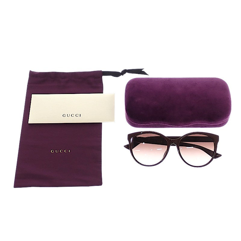 グッチ GUCCI アジアンフィット ウェリントン GG0636SK-003 サングラス プラスチック ブラウン 茶 ゴールド金具 レディース メンズ ユニセックス【中古】【ABランク】