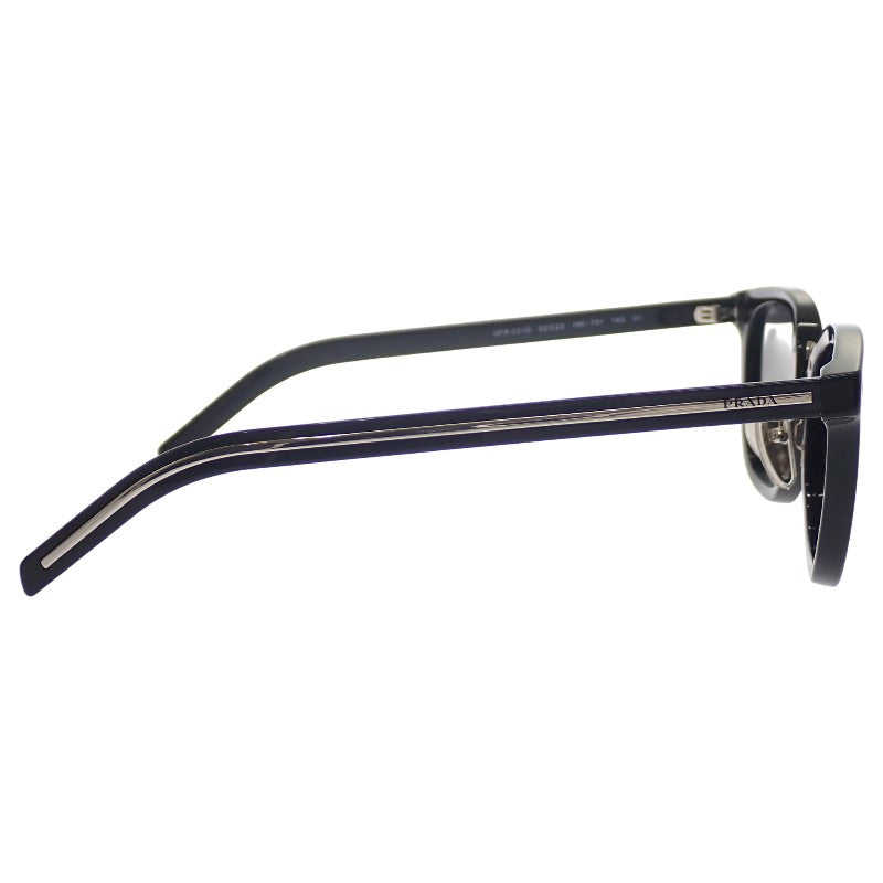 プラダ PRADA ウェリントン S PR C01SD サングラス メタル アセテート ブラック シルバー金具 メンズ【中古】【Aランク】