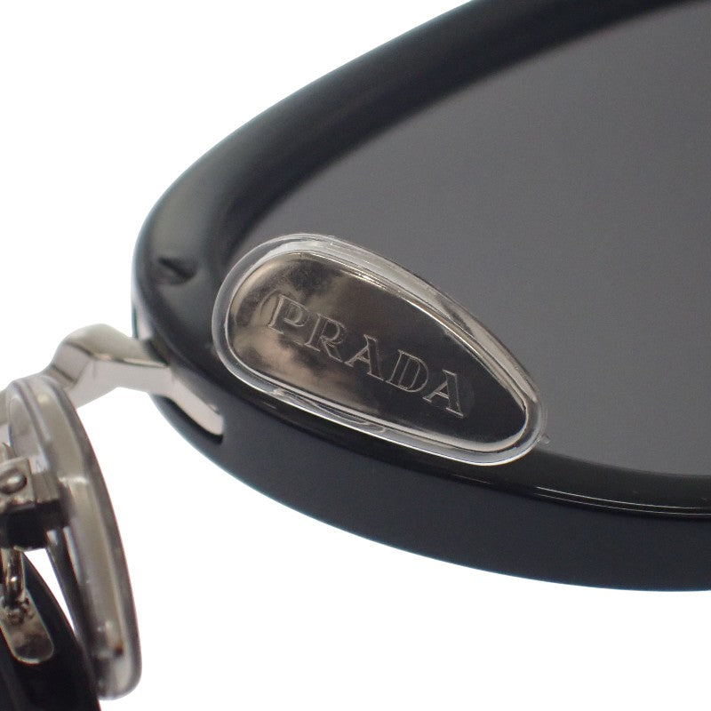 プラダ PRADA ウェリントン S PR C01SD サングラス メタル アセテート ブラック シルバー金具 メンズ【中古】【Aランク】