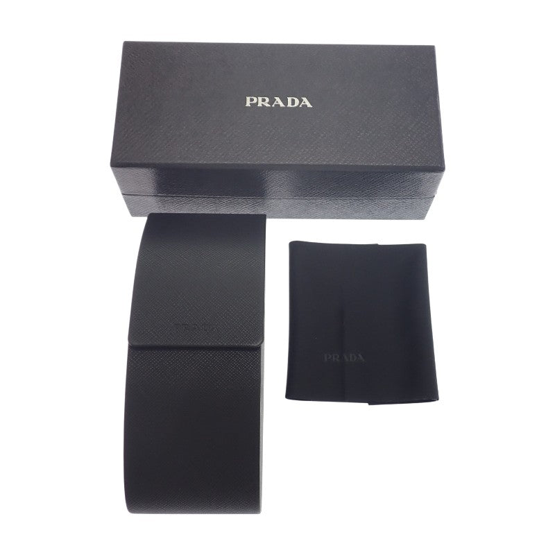 プラダ PRADA ウェリントン S PR C01SD サングラス メタル アセテート ブラック シルバー金具 メンズ【中古】【Aランク】