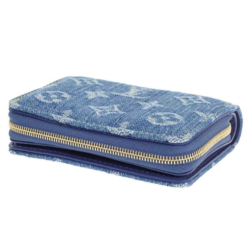 ルイヴィトン LOUIS VUITTON ポルトフォイユ・ルー 日本限定 M83160 二つ折り財布 モノグラムデニム ブルー ゴールド金具 レディース【中古】【Aランク】