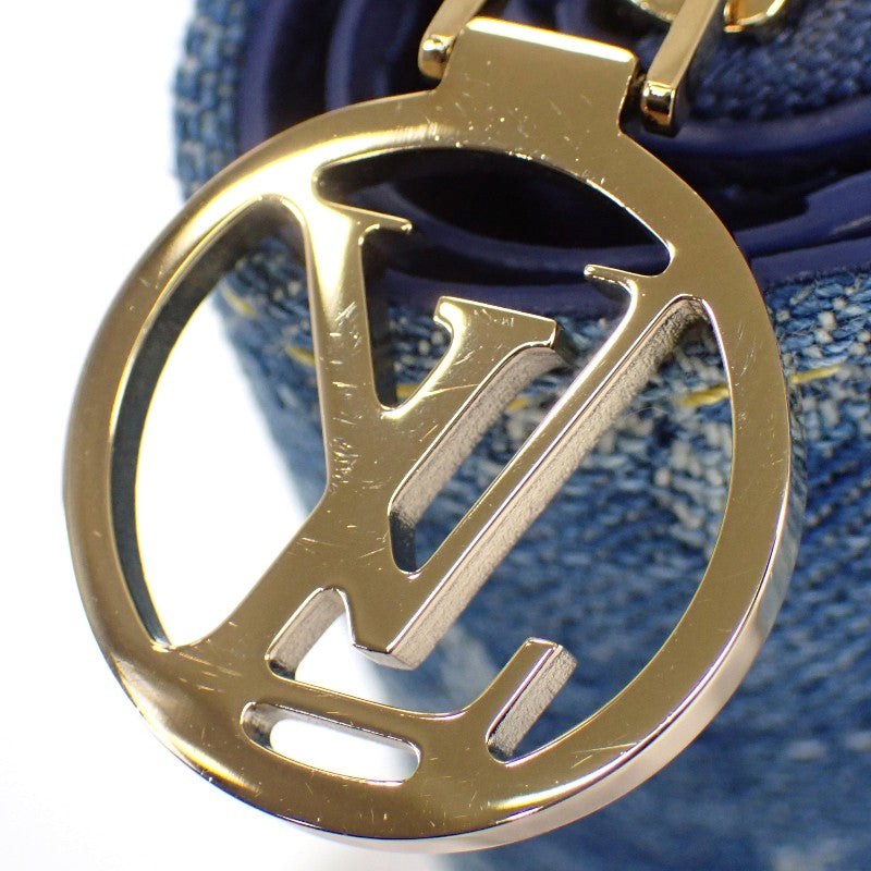 ルイヴィトン LOUIS VUITTON ポルトフォイユ・ルー 日本限定 M83160 二つ折り財布 モノグラムデニム ブルー ゴールド金具 レディース【中古】【Aランク】