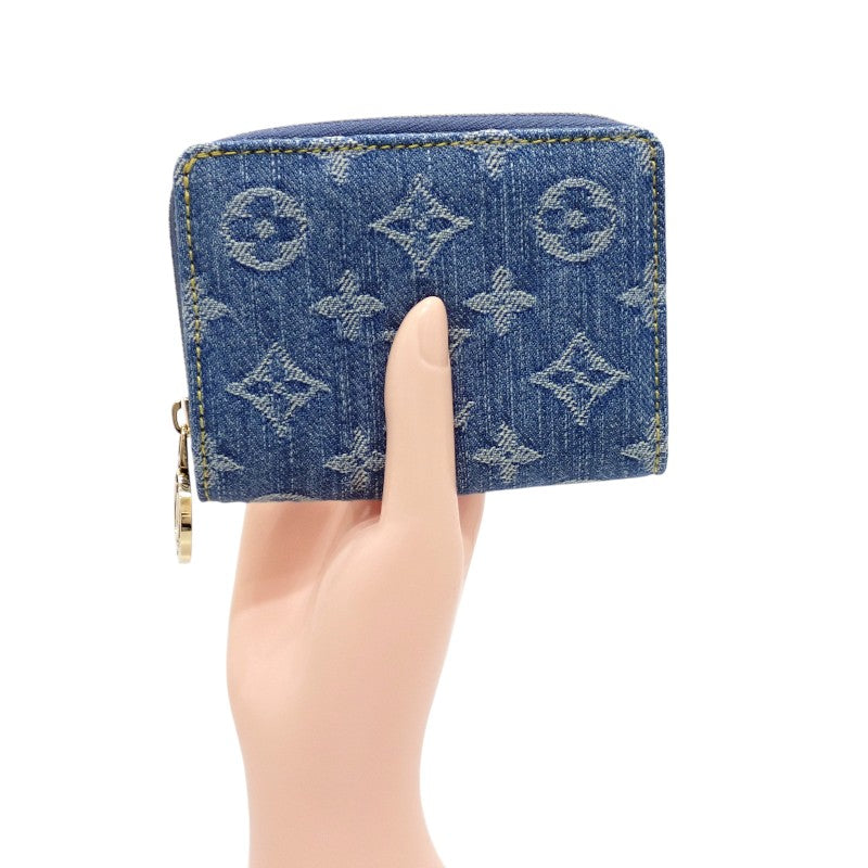 ルイヴィトン LOUIS VUITTON ポルトフォイユ・ルー 日本限定 M83160 二つ折り財布 モノグラムデニム ブルー ゴールド金具 レディース【中古】【Aランク】