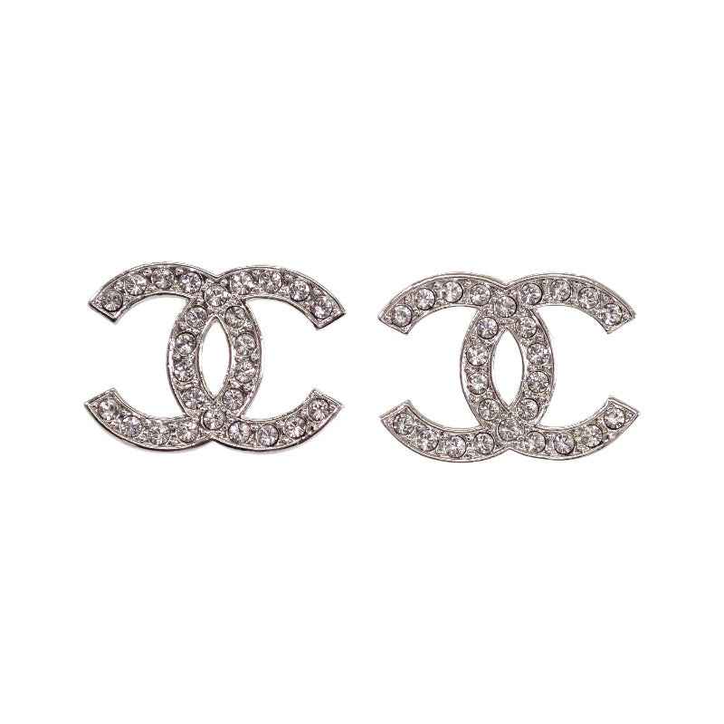 シャネル CHANEL ココマーク スタッドピアス D23K ピアス メタル クリスタル シルバー レディース【中古】【Aランク】