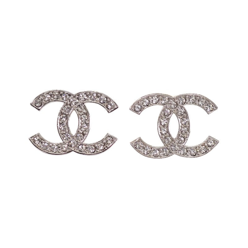 シャネル CHANEL ココマーク スタッドピアス D23K ピアス メタル クリスタル シルバー レディース【中古】【Aランク】