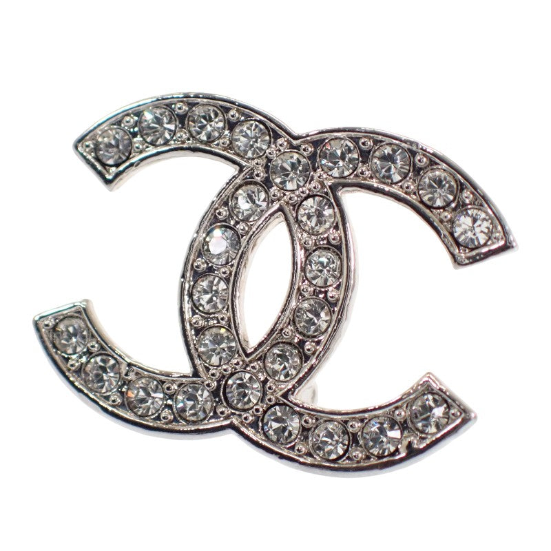 シャネル CHANEL ココマーク スタッドピアス D23K ピアス メタル クリスタル シルバー レディース【中古】【Aランク】