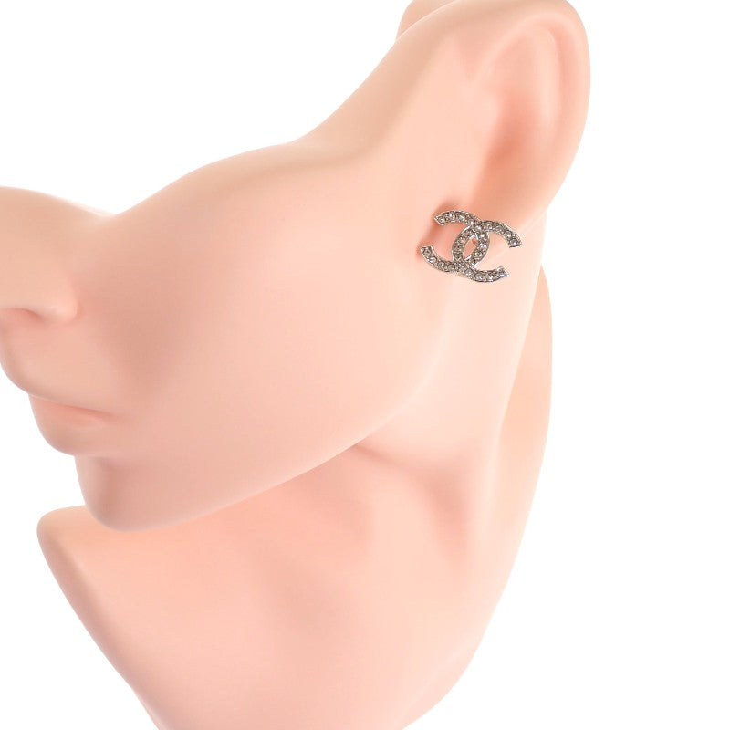 シャネル CHANEL ココマーク スタッドピアス D23K ピアス メタル クリスタル シルバー レディース【中古】【Aランク】
