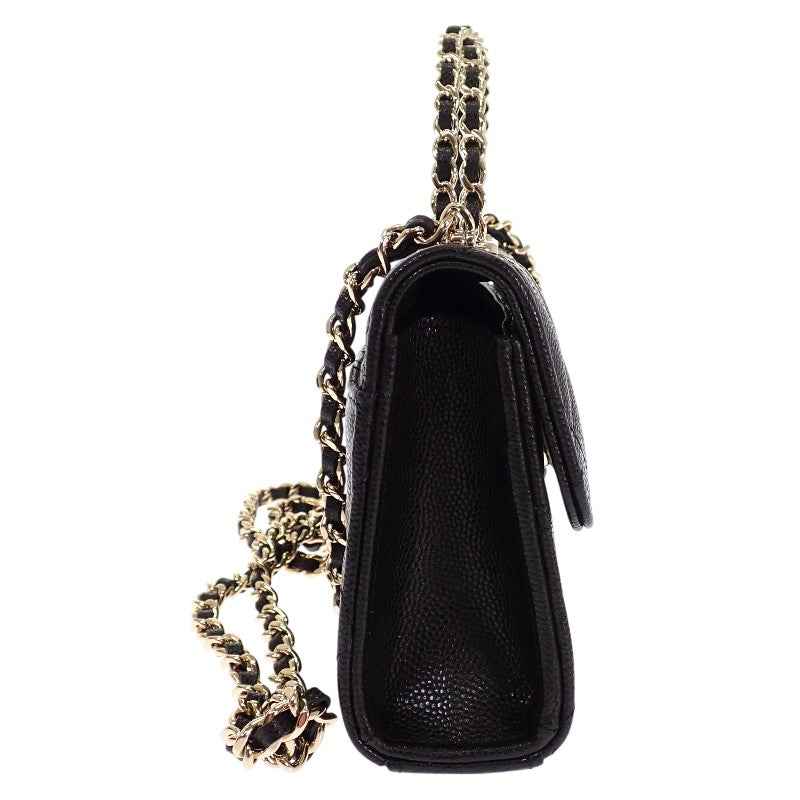 シャネル CHANEL マトラッセフォンケース AP3238 B10307 94305 2WAYバッグ ハンドバッグ ショルダーバッグ キャビアスキン ブラック 黒 ゴールド金具 レディース【中古】【Aランク】