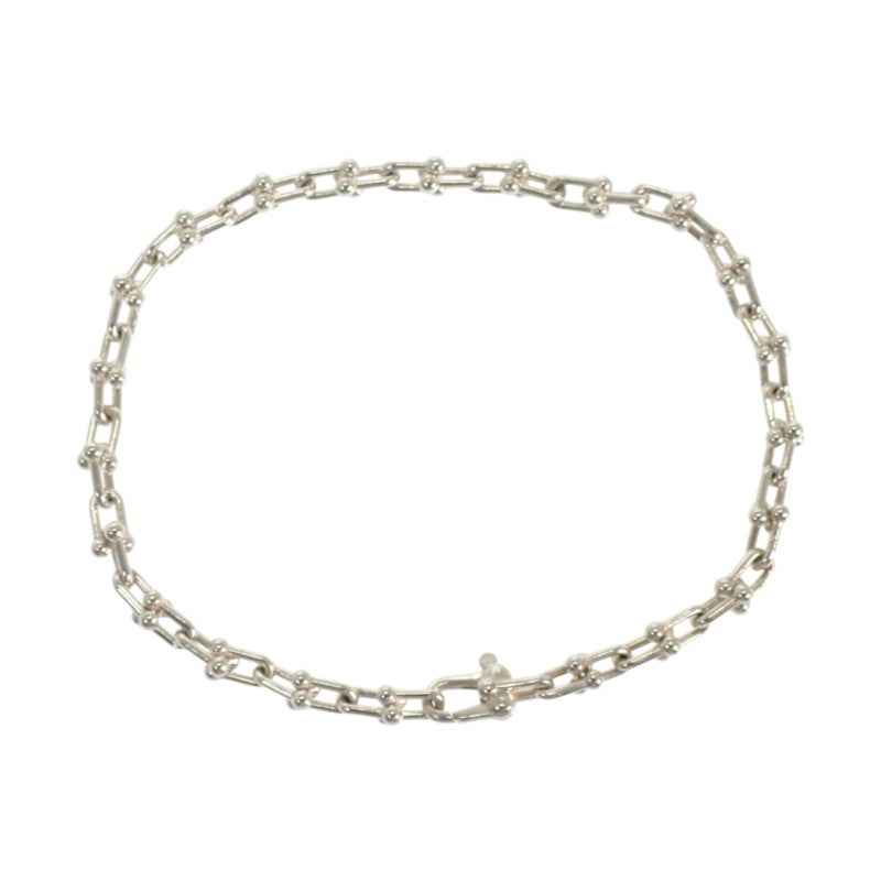 ティファニー TIFFANY&Co. ハードウェア マイクロ リンク ラージ 60423393 ブレスレット シルバー925 メンズ レディース【中古】【Aランク】