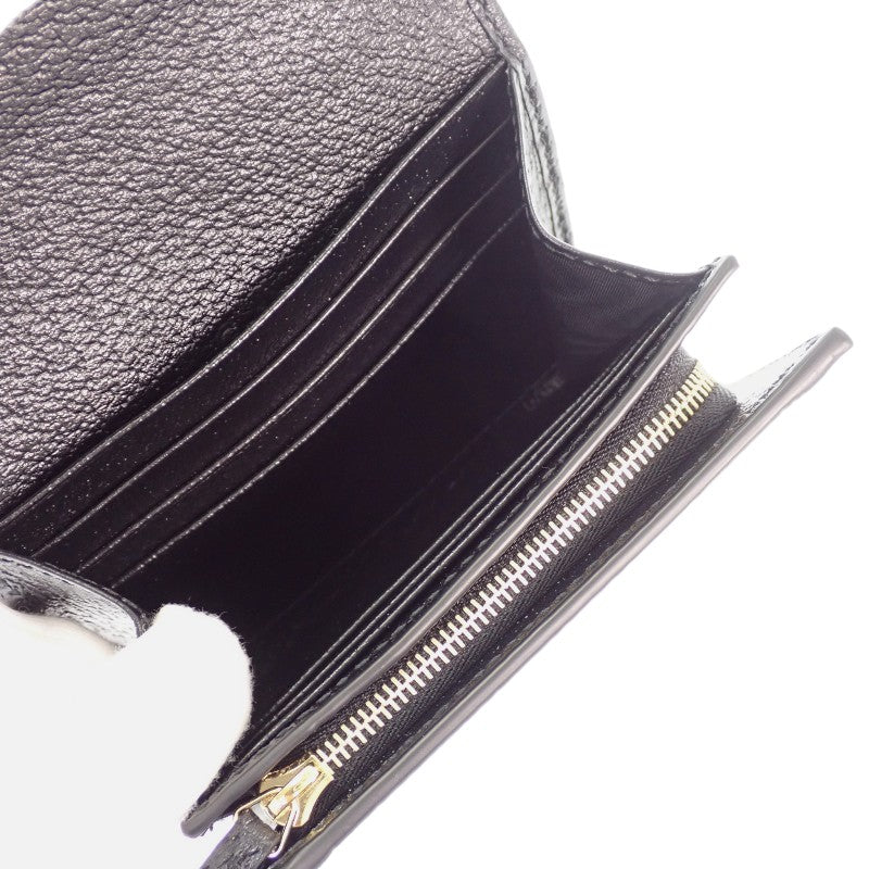 グッチ GUCCI オフディアウォレット 719887 DJ2DG 1060 二つ折り財布 レザー ブラック ゴールド金具 レディース メンズ ユニセックス【中古】【SAランク】