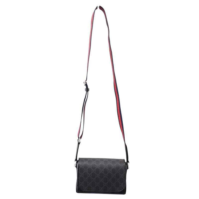 グッチ GUCCI GGスーパーミニ 791741_FADJA_1042 ショルダーバッグ ポリウレタン ブラック 黒 レッド 赤 美品 メンズ【中古】【SAランク】 グッチ GUCCI GGスーパーミニ 791741_FADJA_1042 ショルダーバッグ