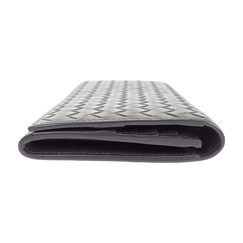 ボッテガヴェネタ BOTTEGA VENETA ロングウォレット 156819 長財布 イントレチャート グレー メンズ【中古】【ABランク】
