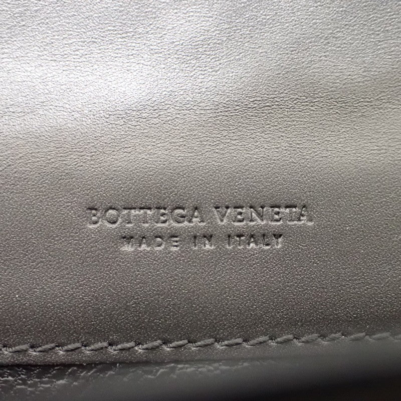 ボッテガヴェネタ BOTTEGA VENETA ロングウォレット 156819 長財布 イントレチャート グレー メンズ【中古】【ABランク】