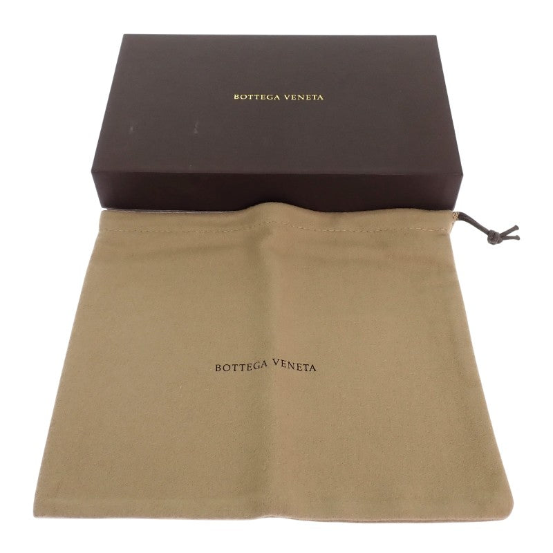 ボッテガヴェネタ BOTTEGA VENETA ロングウォレット 156819 長財布 イントレチャート グレー メンズ【中古】【ABランク】