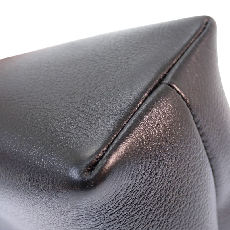 セリーヌ CELINE ヴィクトワール ミディアム チェーン 115853FDU.38NO ショルダーバッグ カーフ ブラック ゴールド金具 レディース【中古】【Aランク】