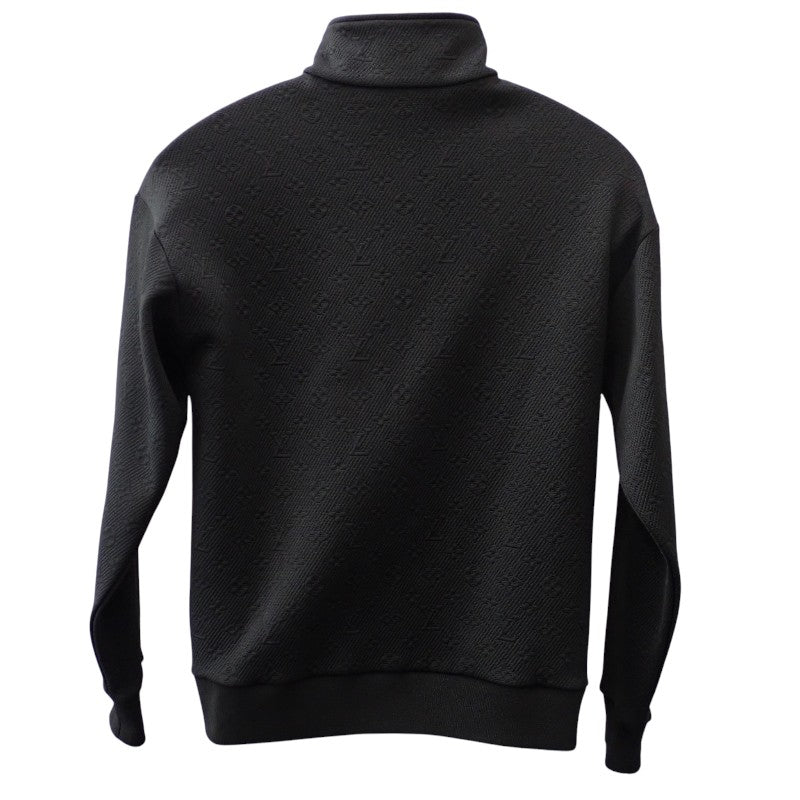 ルイヴィトン LOUIS VUITTON モノグラム ジップアップ スルートップ XS ブルゾン ポリエステル ナイロン コットン ブラック メンズ【中古】【ABランク】