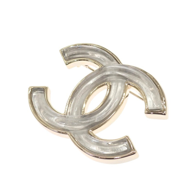 シャネル CHANEL ココマーク ブローチ メタル クリア ゴールド レディース【中古】【Aランク】