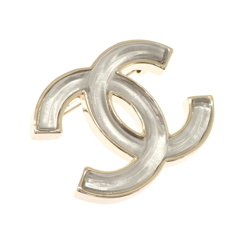 シャネル CHANEL ココマーク ブローチ メタル クリア ゴールド レディース【中古】【Aランク】