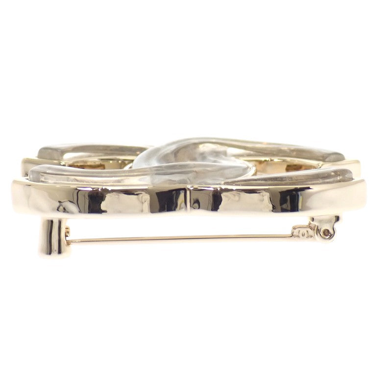 シャネル CHANEL ココマーク ブローチ メタル クリア ゴールド レディース【中古】【Aランク】