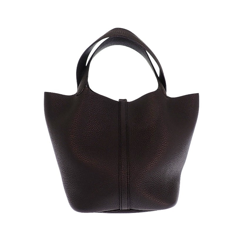 エルメス HERMES ピコタンロック MM ハンドバッグ トリヨンクレマンス ブラック シルバー金具 レディース【中古】【Aランク】