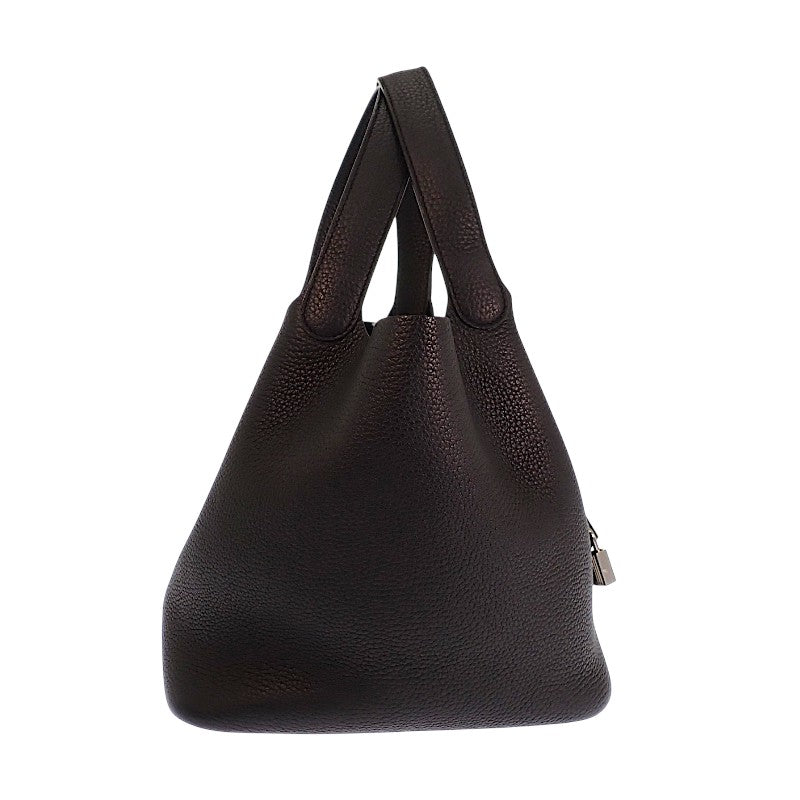 エルメス HERMES ピコタンロック MM ハンドバッグ トリヨンクレマンス ブラック シルバー金具 レディース【中古】【Aランク】