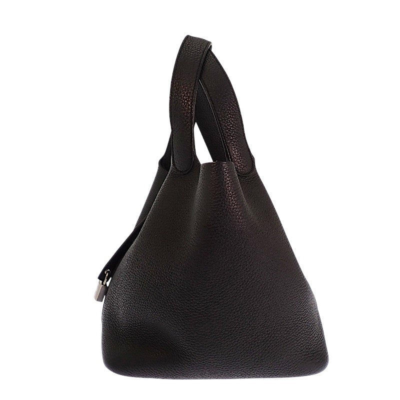 エルメス HERMES ピコタンロック MM ハンドバッグ トリヨンクレマンス ブラック シルバー金具 レディース【中古】【Aランク】