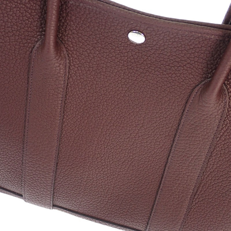 エルメス HERMES ガーデンパーティPM トートバッグ ネゴンダ ブラウン ルージュセリエ シルバー金具 レディース【中古】【Aランク】