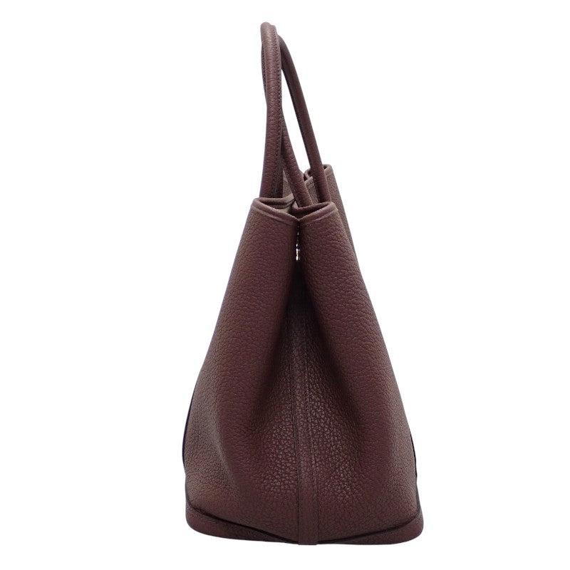 エルメス HERMES ガーデンパーティPM トートバッグ ネゴンダ ブラウン ルージュセリエ シルバー金具 レディース【中古】【Aランク】